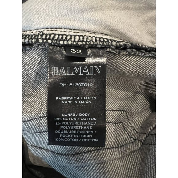 Balmain Skinny distressed biker jeans - Picture 6 of 7